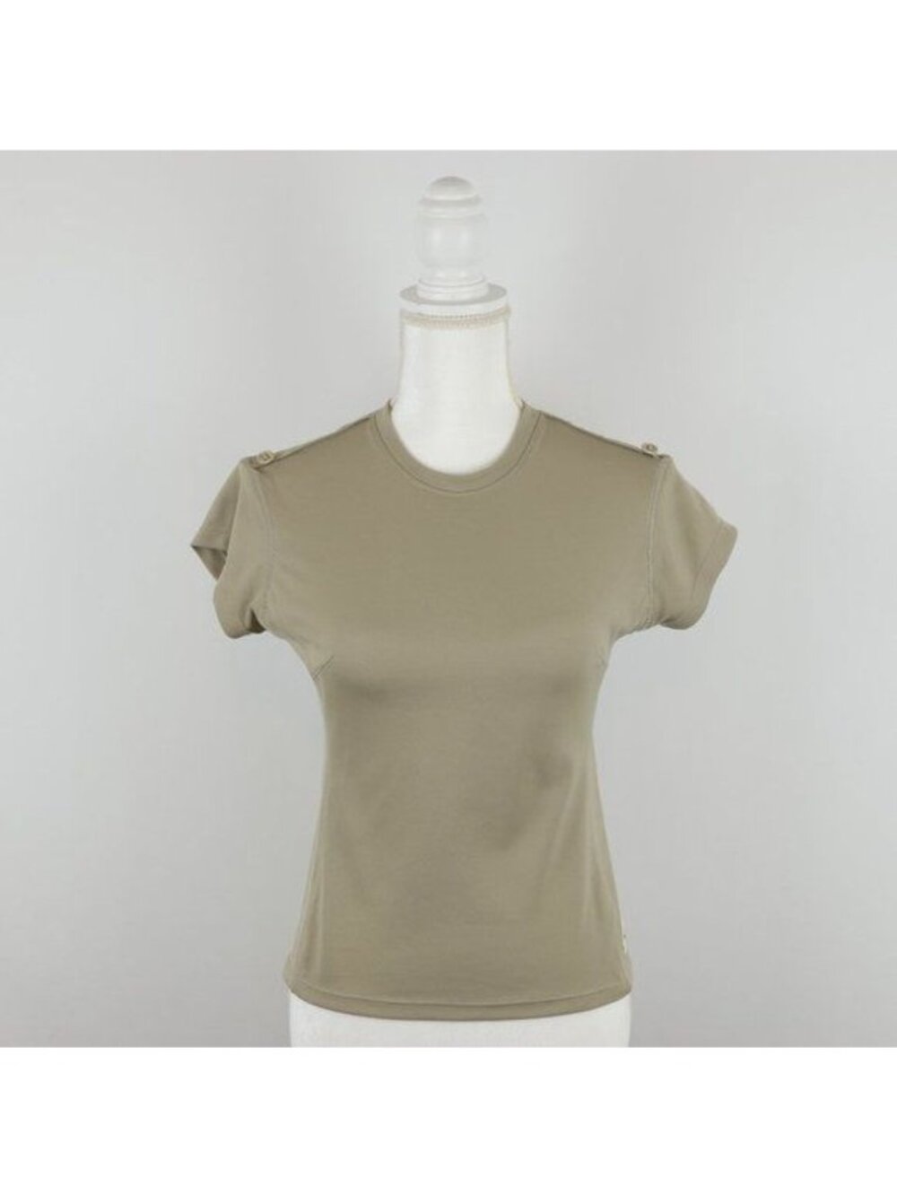 Zoic Women's Medium Tan Crewneck Short Sleeve Semi Fitted Cycling Jersey